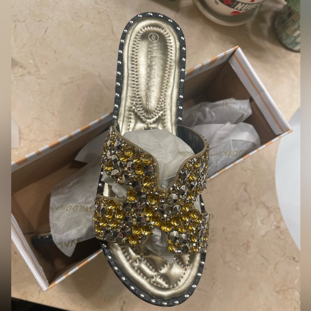 Gold sandals